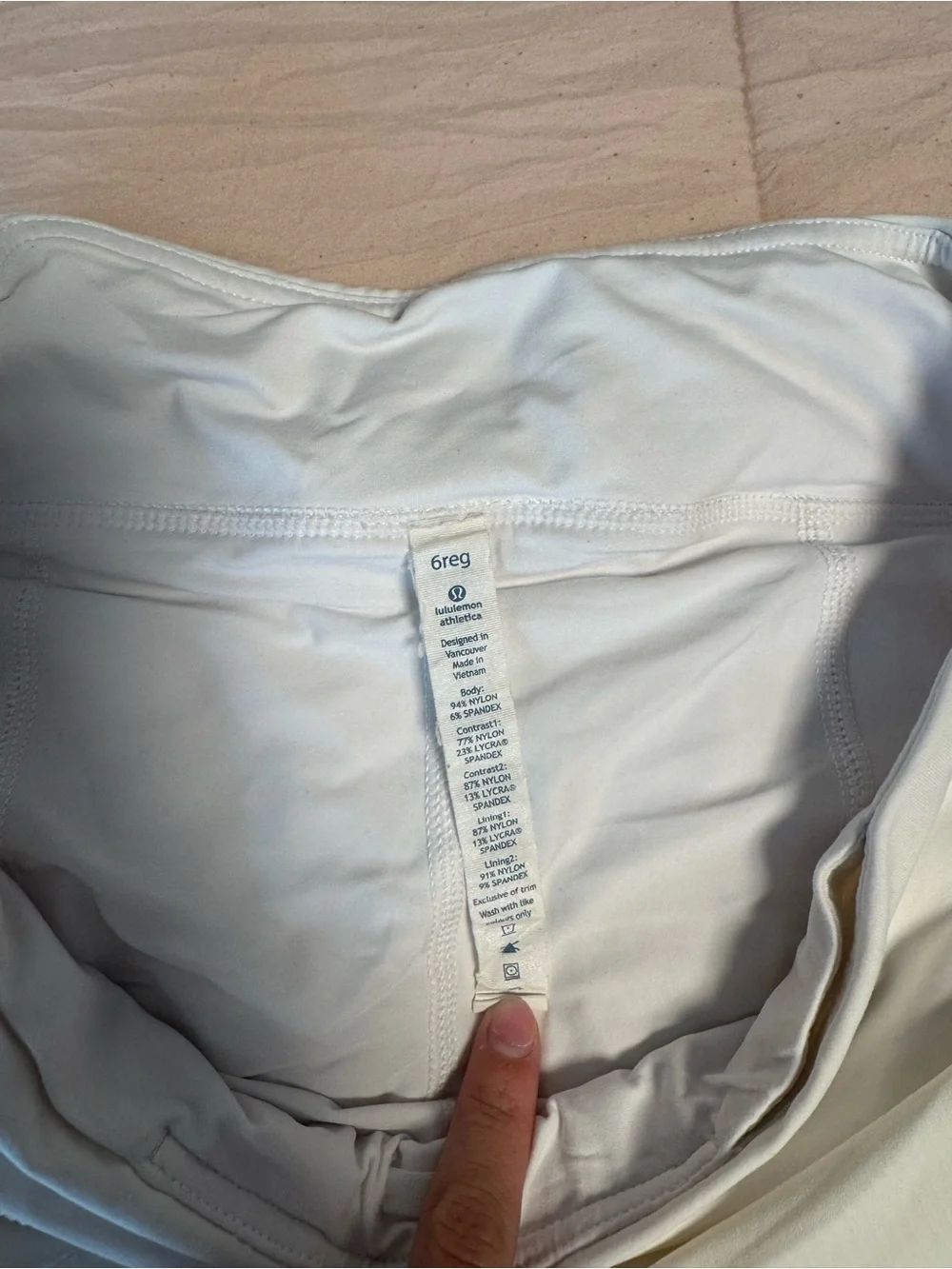 lululemon athletica lightweight white